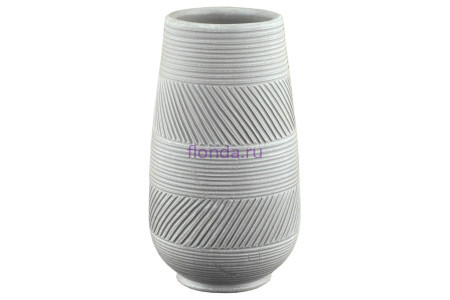 Ваза для цветов керамическая Страйп капучино ваза конус h25см  78-112