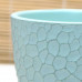 Горшок для цветов керамический с поддоном бутон манго бирюза N1 d11см