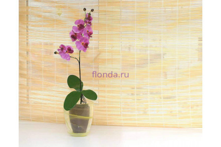 Горшок для орхидеи стекло «№4 алебастр желтый»